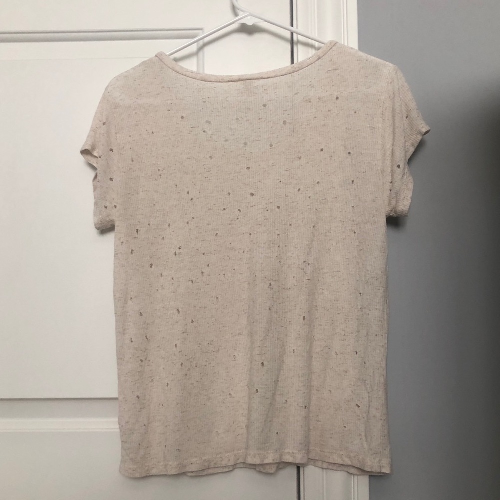 Emma & Sam Distressed Ribbed Tee - Picture 5 of 5